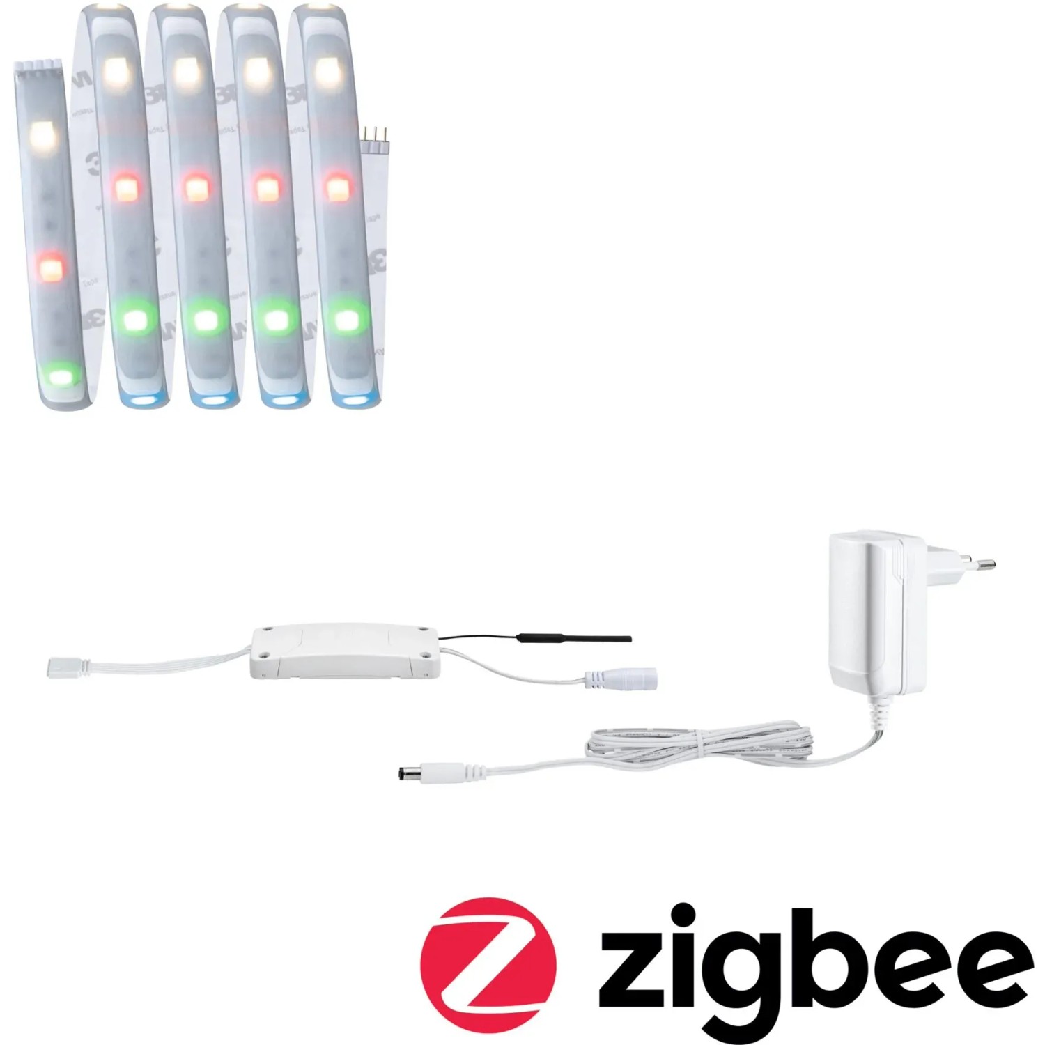 Paulmann MaxLED 250 RGBW LED-Streifen Basis-Set mit Zigbee Controller und Netzteil, 1,5m.