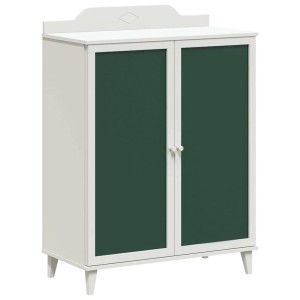 vidaXL Kreidekasten mit Regal mit Stauraum mit Tür Weiß Holzwerkstoff 42003030