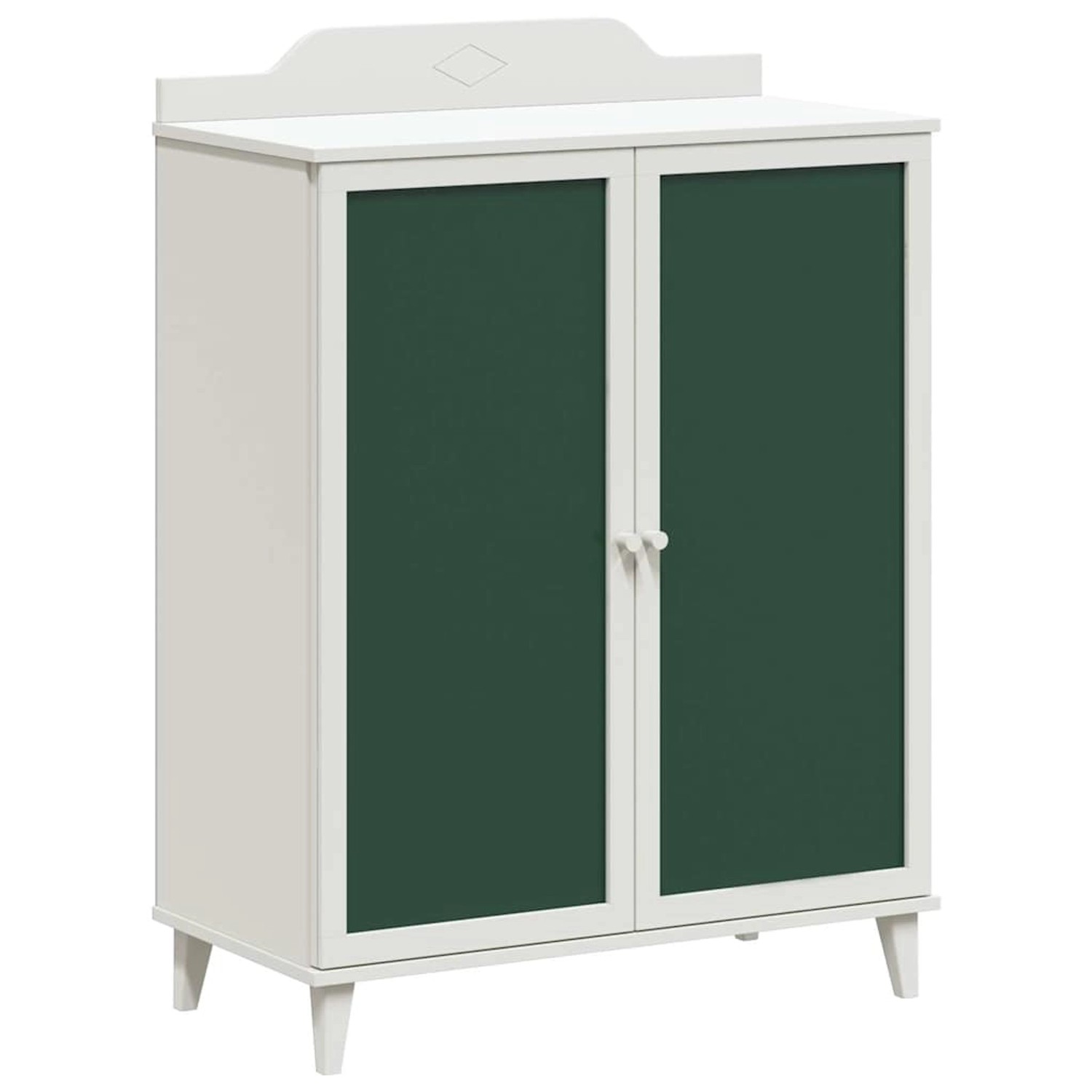 vidaXL Kreidekasten mit Regal mit Stauraum mit Tür Weiß Holzwerkstoff 42003 günstig online kaufen