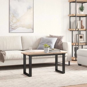 Rechteckige vidaXL Tischplatte aus Kiefernholz, 90x40 cm, für Couchtisch.