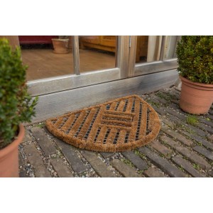 Halbrunde Astra Fußmatte Coco Brush, 40x60 cm, aus Kokosfaser für den Eingangsbereich.