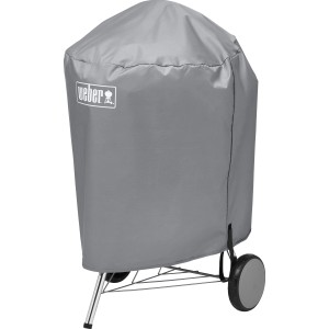 Weber Abdeckhaube für Holzkohlegrill 57 cm, grau, schützt vor UV-Strahlung und Regen.