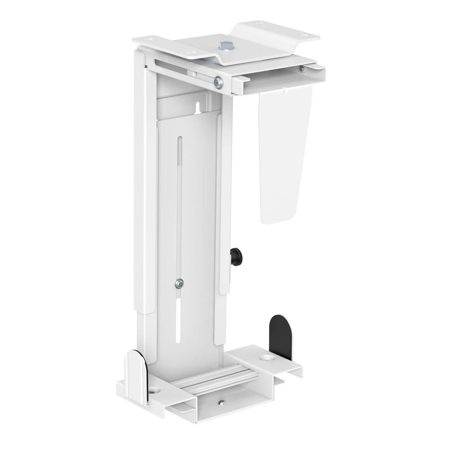 SOTECH CAVO Unterbau Computerhalterung CH-LOCK-360-W mit 360 Grad Drehung Diebstahlsicherung Tragfähigkeit Bis 10 kg Weiß