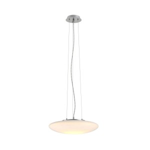 Lindby LED Pendelleuchte Gunda 9624355 Dimmbar Modern in Weiß aus Glas 1-flammig Wohnzimmerleuchte