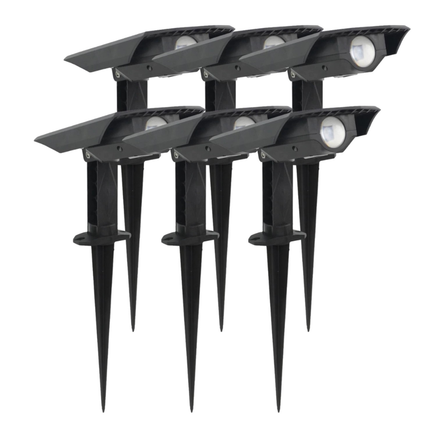 LUXULA LED Solar Gartenstrahler Spot 6er Set 6x 100lm 4000K Neutralweiß Erd günstig online kaufen