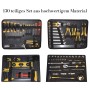 TECH-CRAFT Werkzeugkoffer, 130-teilig, mit Schraubendrehern, Zangen, Hammer und weiterem Werkzeug.