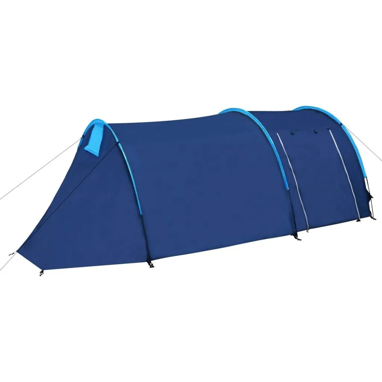Furnicato Zelt Campingzelt 4 Personen Marineblau Hellblau 395 X 180 X 110 Cm
