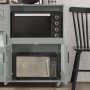 SoBuy Sideboard FSB78-HG: Küchenwagen mit Mikrowellenfächern und Rollen.