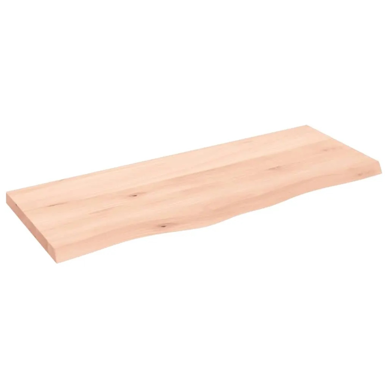 vidaXL Tischplatte 100x40x2-4 cm Massivholz Eiche Unbehandelt 3156300