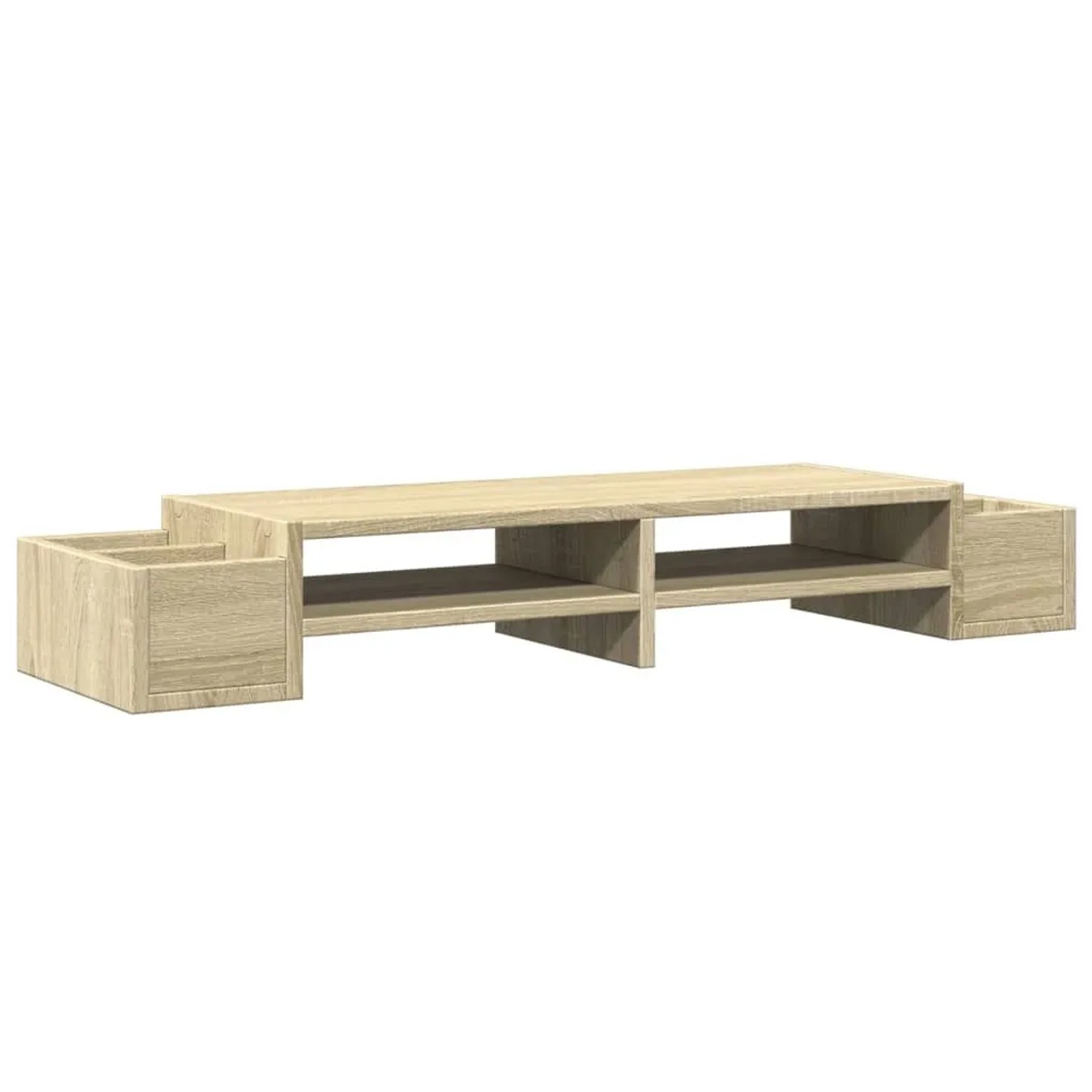 vidaXL Monitorständer mit Stauraum Sonoma-Eiche 100x27x15 cm 854690