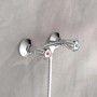 Schütte Duscharmatur Savino Chrom, Aufputz Duschmischer mit Brauseschlauch.