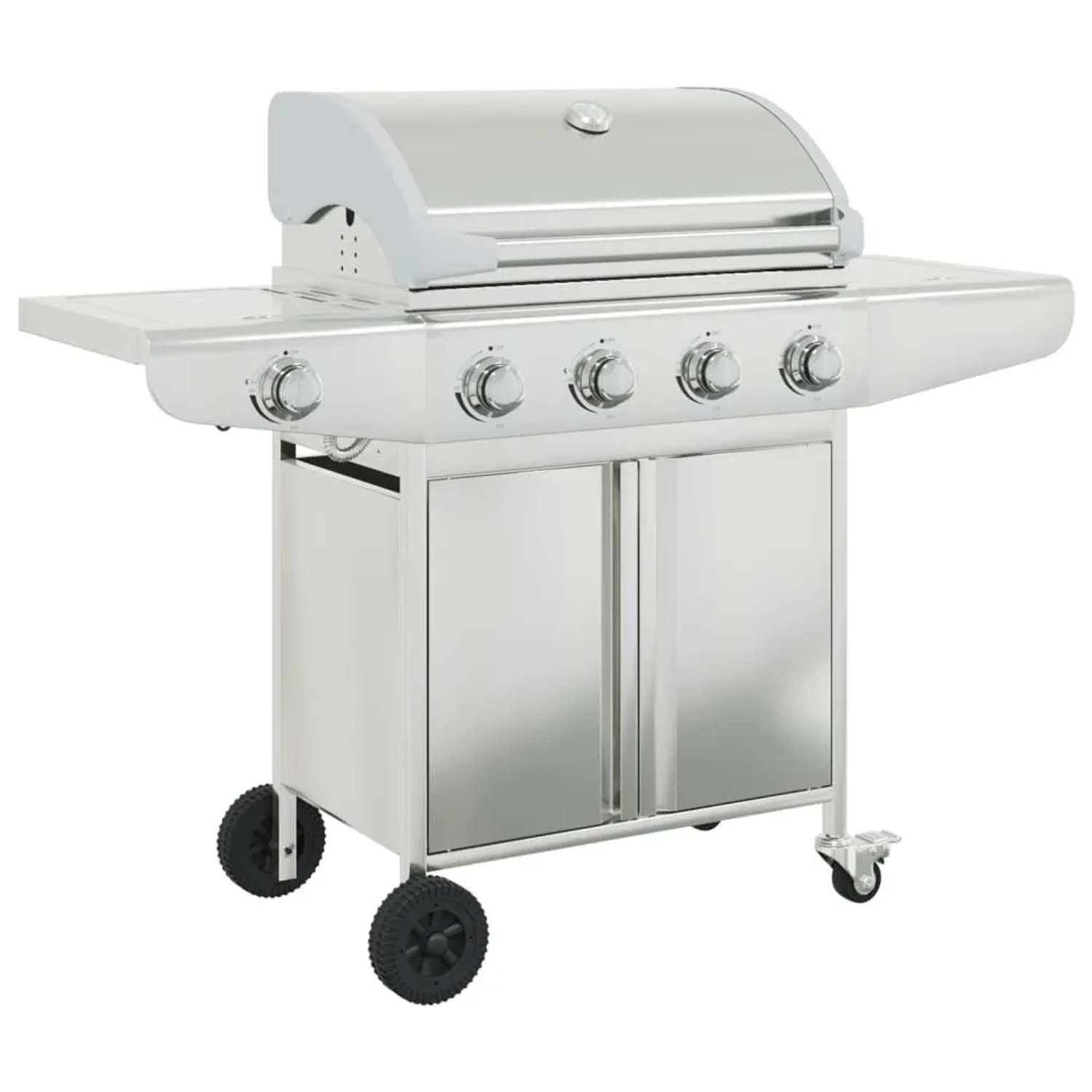 vidaXL Gasgrill mit 5 Flammen Silbern Edelstahl 367591