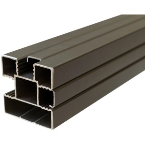 T&J Ecosteck Pfosten aus Aluminium in Anthrazit, 68x68x1800 mm, für Zaunbau & Sichtschutz.