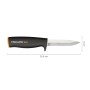 Fiskars Universalmesser K40, 22,5 cm lang, mit schwarzem Griff und silberner Klinge. Gartenhelfer.