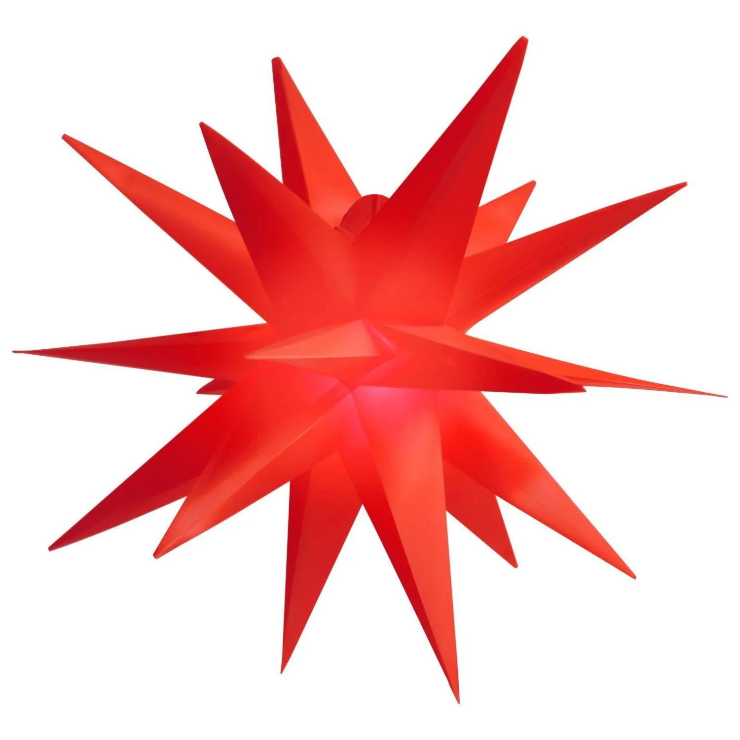 Salcar LED Dekolicht 3D Papierstern Beleuchtet LED Stern Weihnachtsdeko 60cm Rot
