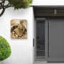 Silberner Banjado Design Briefkasten mit Buddha Motiv und Zeitungsfach.
