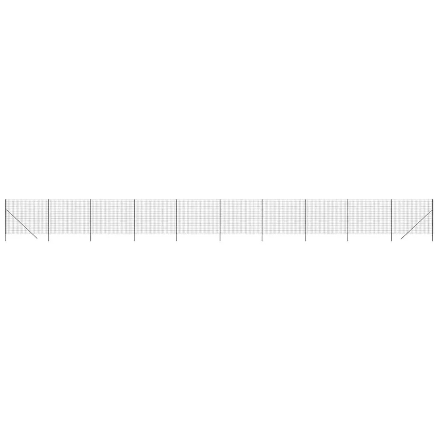 vidaXL Maschendrahtzaun Anthrazit 2,2x25 m Verzinkter Stahl 154223 günstig online kaufen