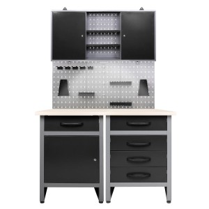 Ondis24 Werkstatt Set Entdecker mit Werkbank, Schrank, Lochwand und LED-Beleuchtung.