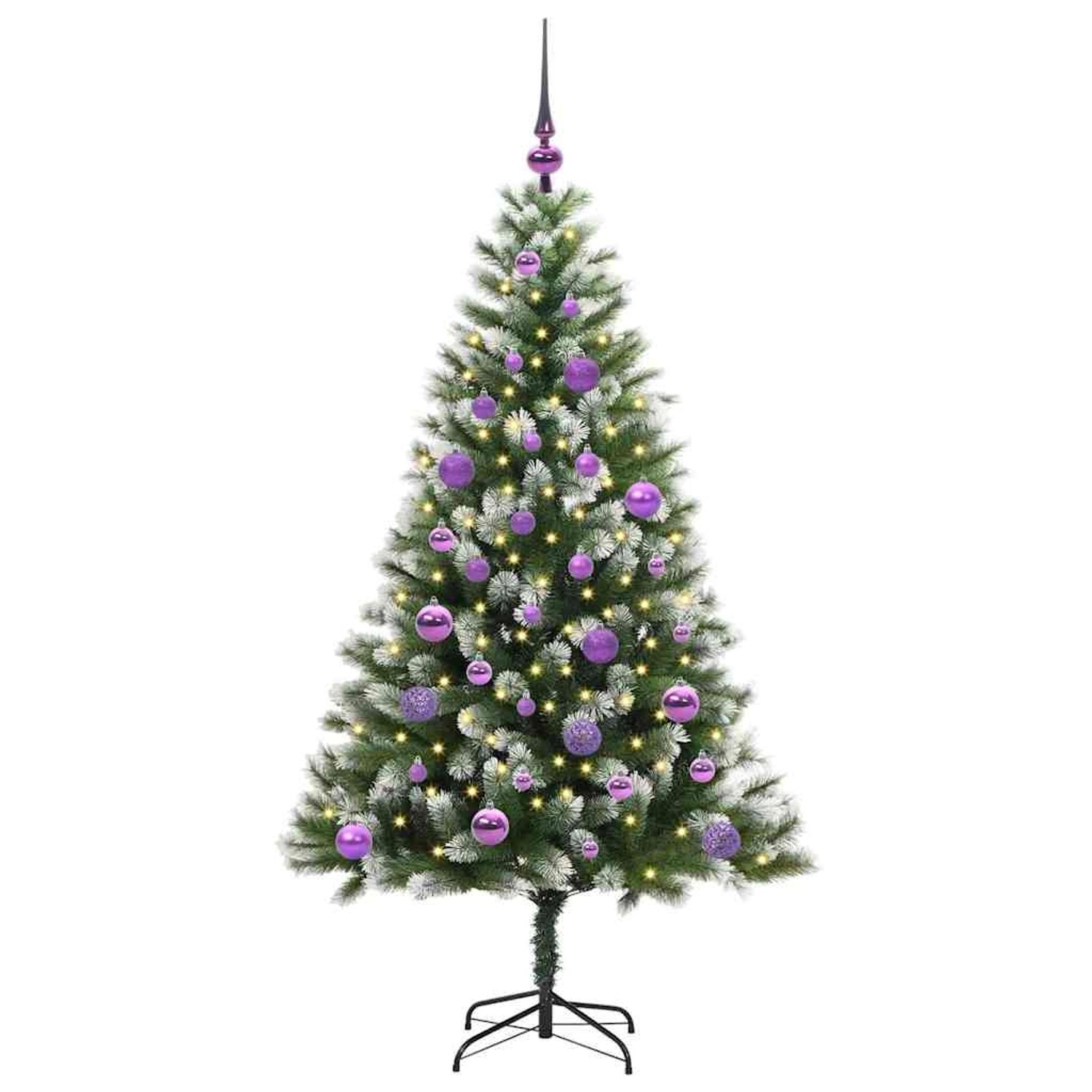 vidaXL Künstlicher Klapp Weihnachtsbaum mit Schneeüberzug 150 cm 3395439
