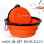 Oranger Petsation Faltbarer Reisenapf (2x1000 ml) für Hunde, platzsparend und flexibel.