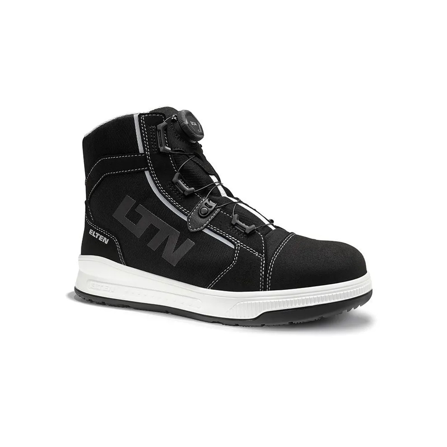 ELTEN Sicherheitsstiefel ISAAK XXST BOA BLACK GREY Mid ESD S3S Größe 36