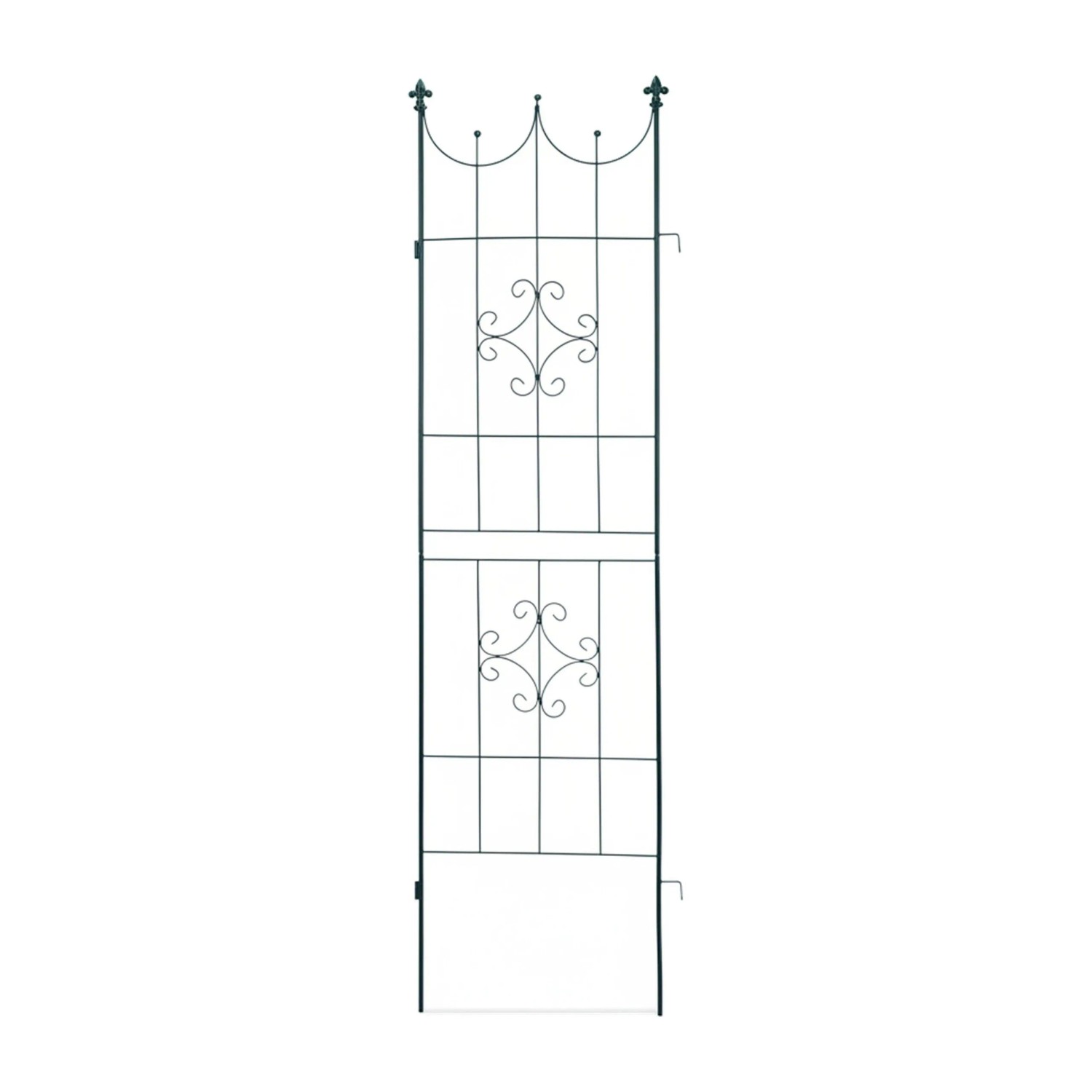 Relaxdays Rankgitter 2er Set Eisen Dunkelgrün Wetterfest 180 cm x 50 cm x 1,5 cm