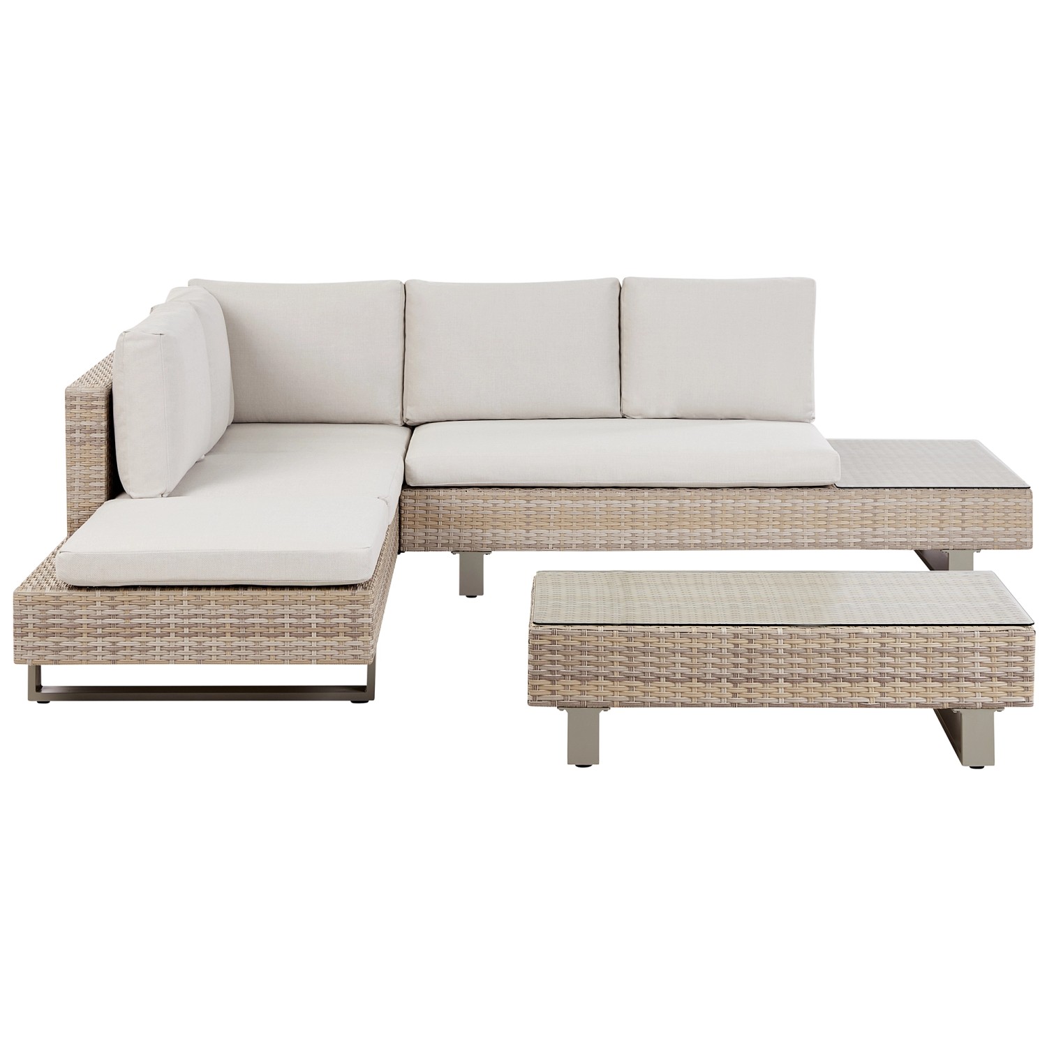 Beliani Lounge Set LANCIANO Cremeweiß
