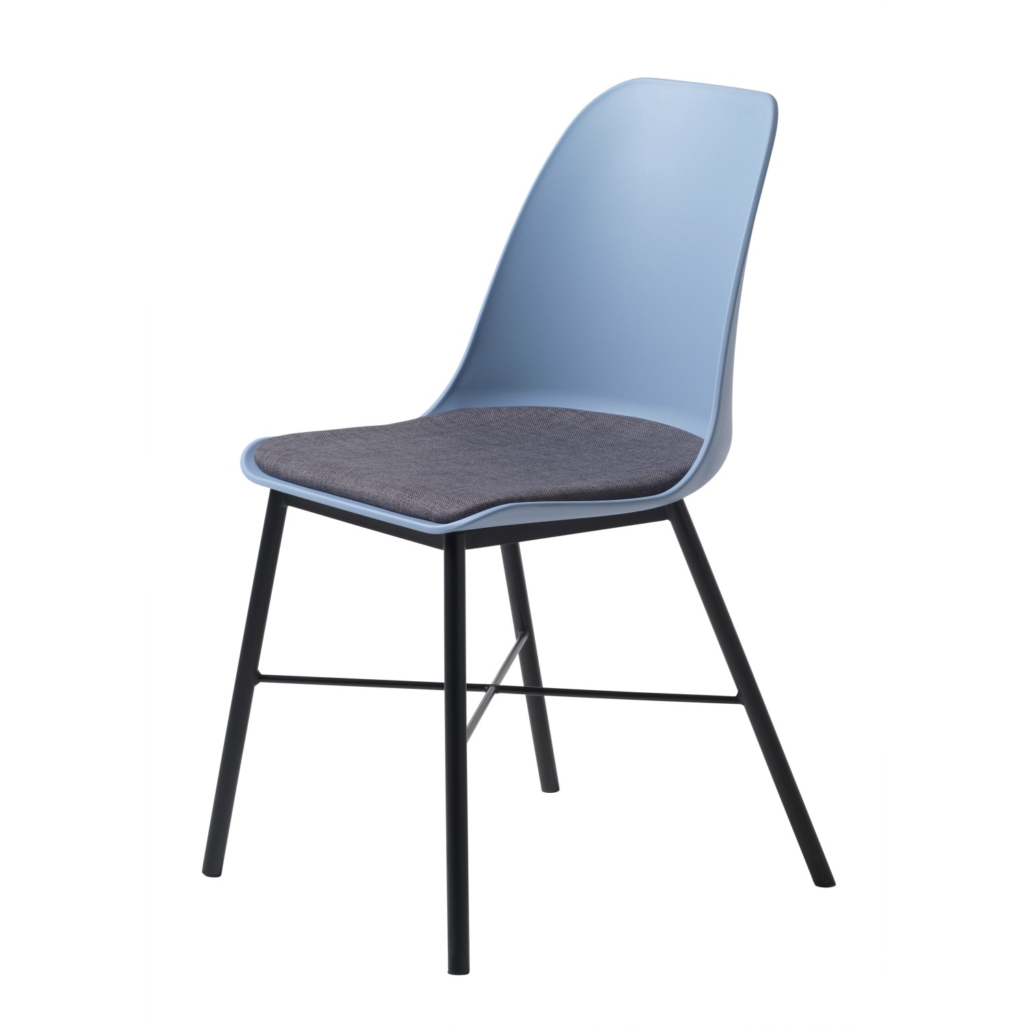 ebuy24 Whise Esszimmerstuhl in Blau und Grau Gestell Schwarzes Metall günstig online kaufen