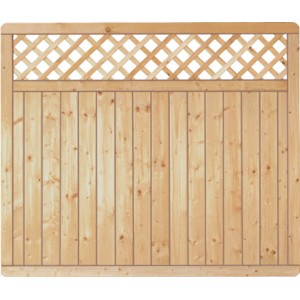 KDI-Sichtschutzzaun Classic mit Rankgitter, Kiefer/Fichte, 180x150 cm.