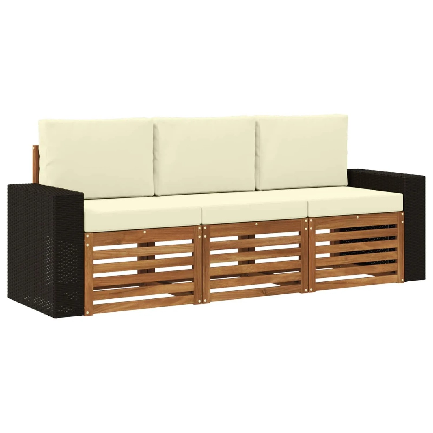 vidaXL Sofagarnituren mit Kissen 3 Stk Massivholz Akazie 3383971