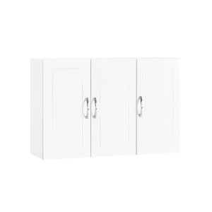SoBuy Hängeschrank Badezimmerschrank mit Verstellbarem Regal 90x60x30cm Weiß FRG231-L-W