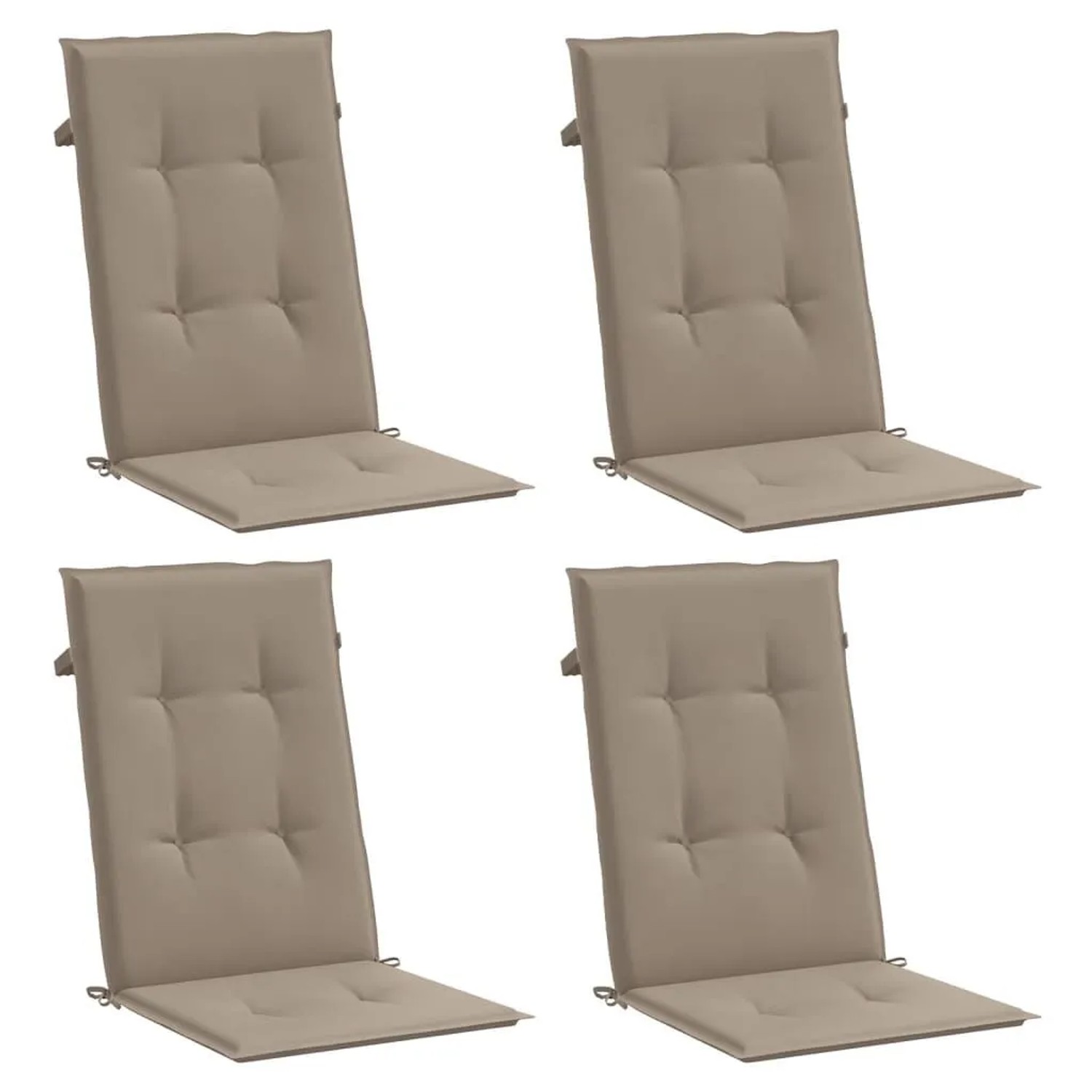 vidaXL Gartenstuhlauflagen für Hochlehner 4Stk Taupe 120x50x3cm Stoff 47541 günstig online kaufen
