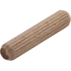 wolfcraft Holzdübel, Buche, Ø 8 mm, geriffelt für optimalen Halt. Verbindungselement für Holz.