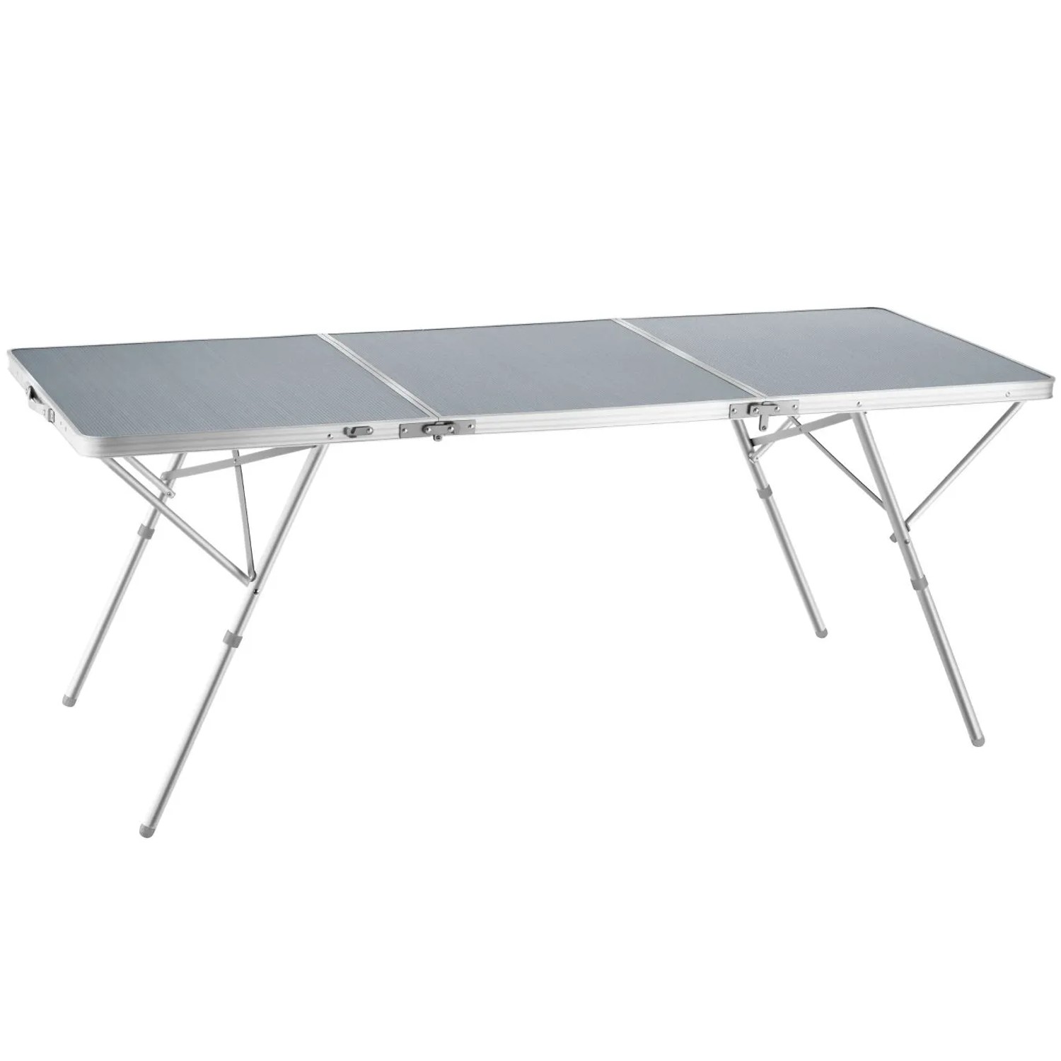 Tectake Aluminium Campingtisch Jumbo Klappbar Wetterfest 180 X 70 X 70 50 Cm Silber