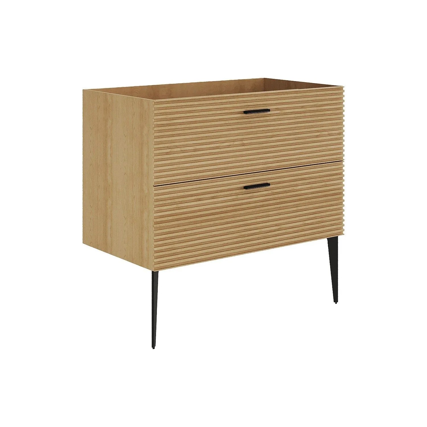Vente-unique Waschbeckenunterschrank Sarone Naturfarben Hell 80 cm