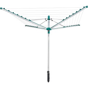 Leifheit Wäschespinne Linomatic V 40m, höhenverstellbarer Wäscheständer für bis zu 4 Waschladungen.