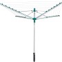 Leifheit Wäschespinne Linomatic V 40m, höhenverstellbarer Wäscheständer für bis zu 4 Waschladungen.