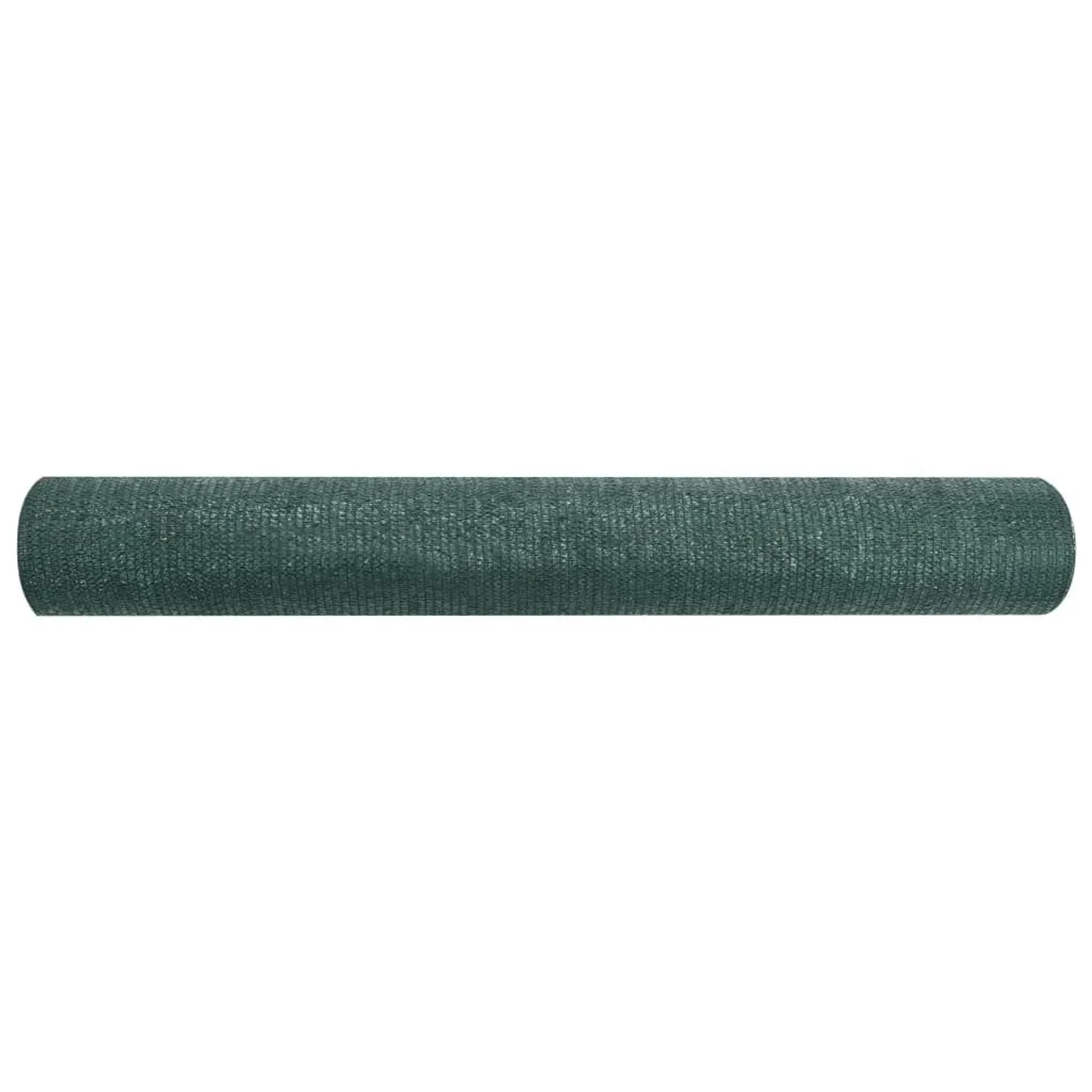 Gerollte grüne Zaunblende aus HDPE-Gewebe, ideal als Sichtschutz und Windschutz für Garten und Balkon.
