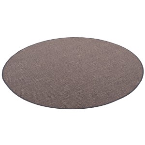 Runder Sisal Teppich Stone Mix, 133x133cm, geeignet für Fußbodenheizung.