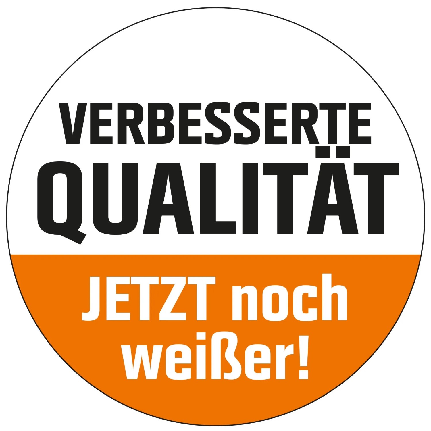 Aufkleber: Verbesserte Qualität der OBI Wandfarbe Arcticweiss, jetzt noch weißer.