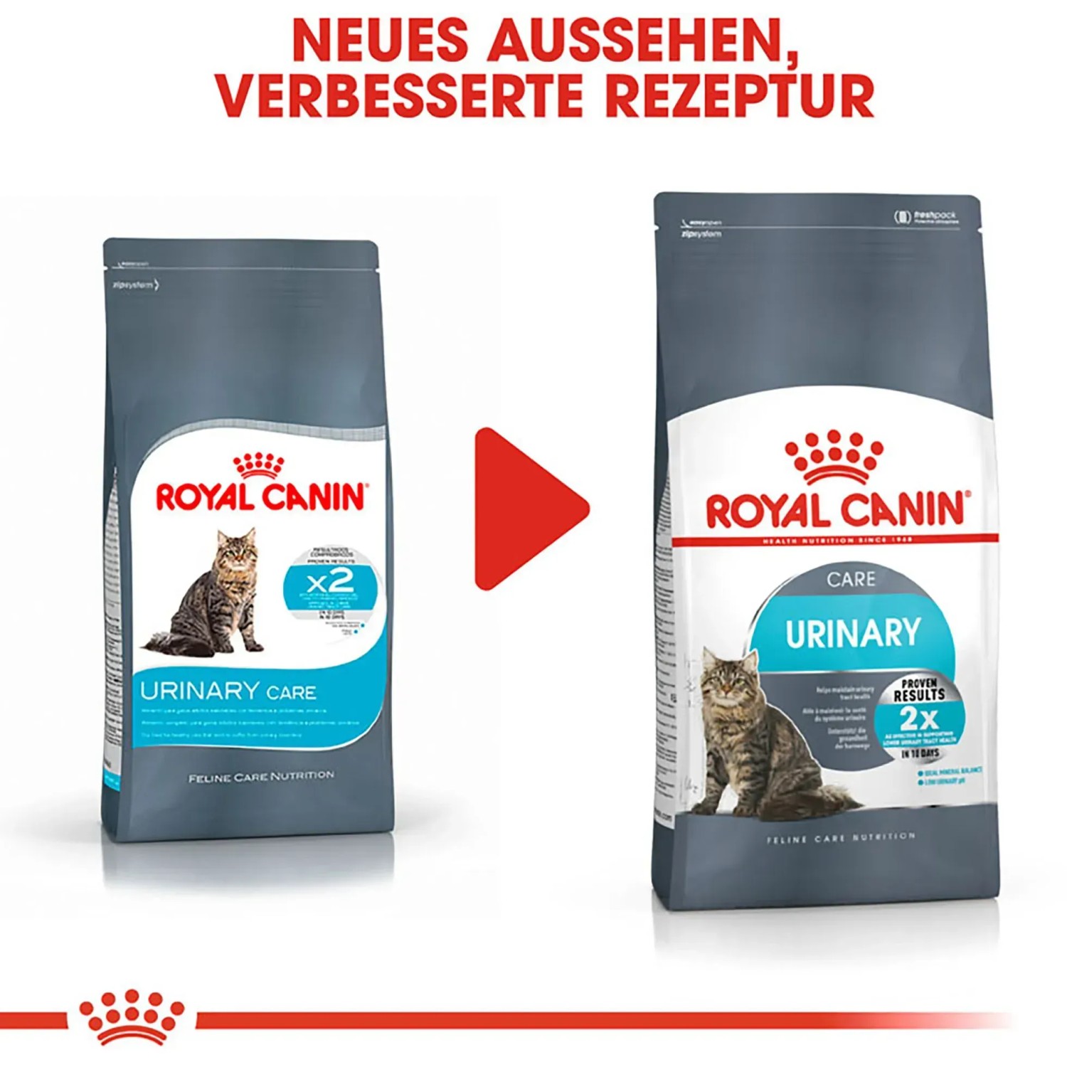 Royal Canin Urinary Care Katzenfutter, Trockenfutter für gesunde Harnwege, 2kg Packung, neues Aussehen.