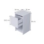 Vicco Nachttisch Evo Weiß 30 x 55 mit Schublade_2