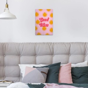 Tadessi Leinwandbild - M1-No.51553 - Retrobild Bunt Good Vibes - 30 x 45 cm - Querformat