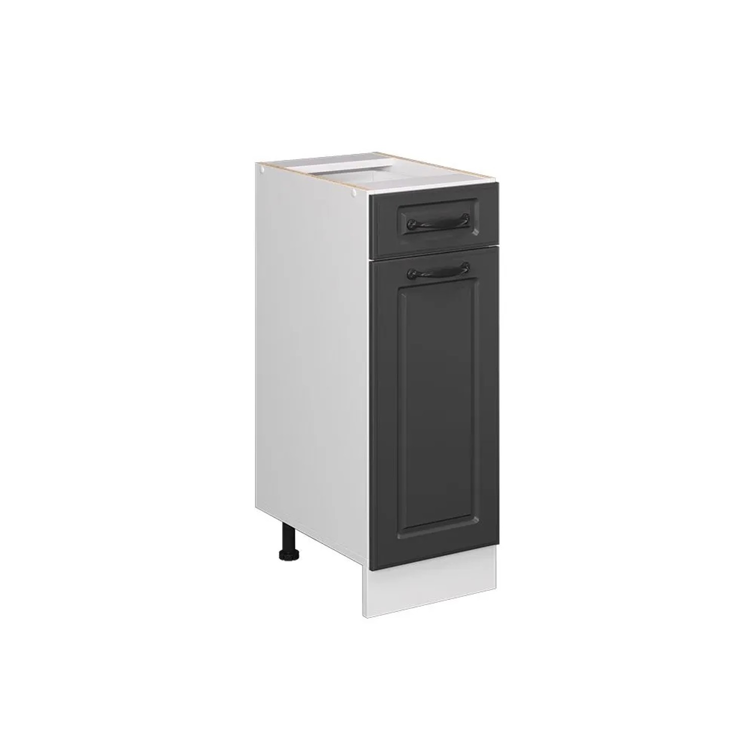 Vicco Küchenunterschrank R-Line Anthrazit Landhaus Weiß 30 cm ohne Arbeitsplatte