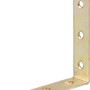 Gelb verzinkter Stuhlwinkel 80x80x18 mm für Holzkonstruktionen.