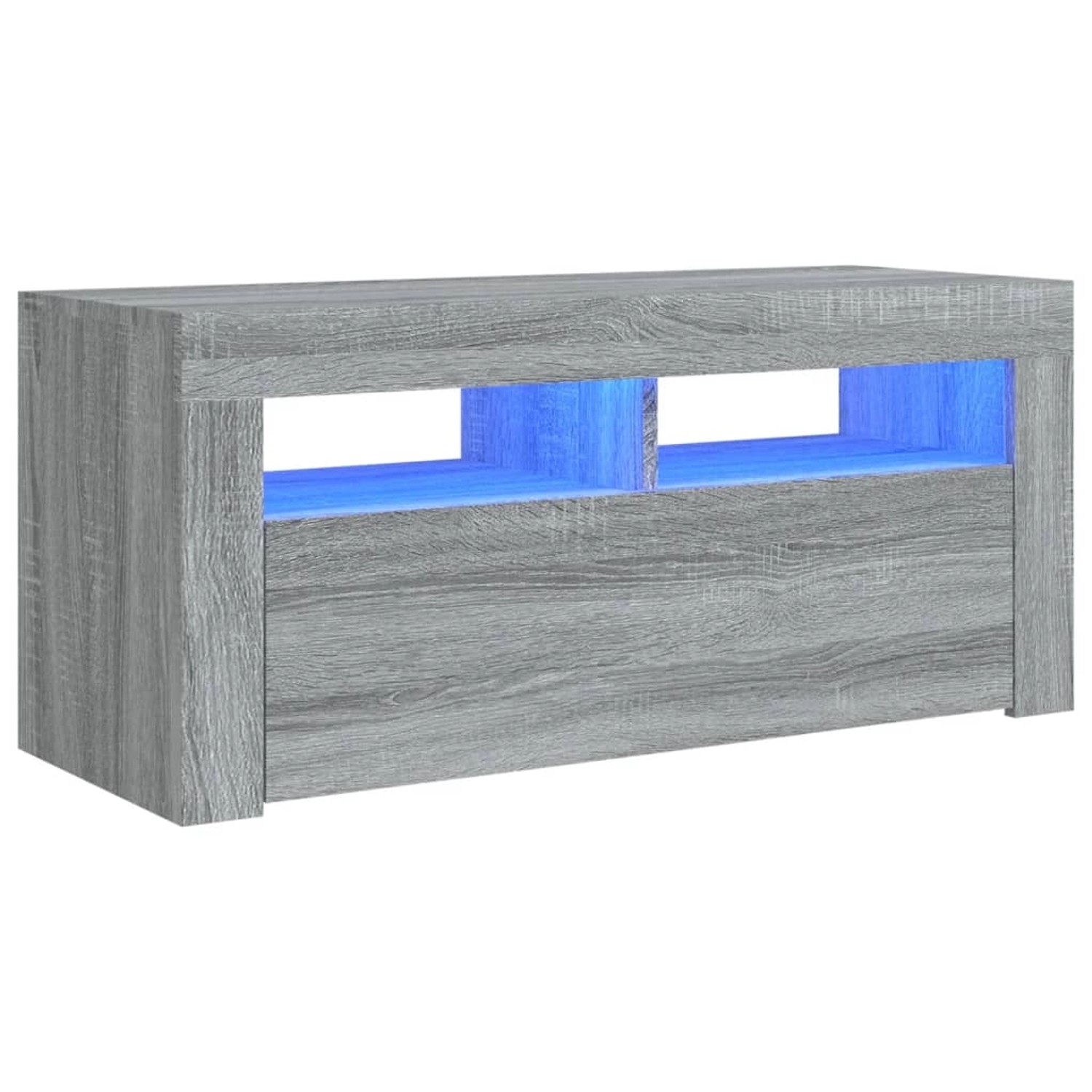 VidaXL TV-Schrank mit LED-Leuchten Grau Sonoma 90x35x40 cm  Modell 3