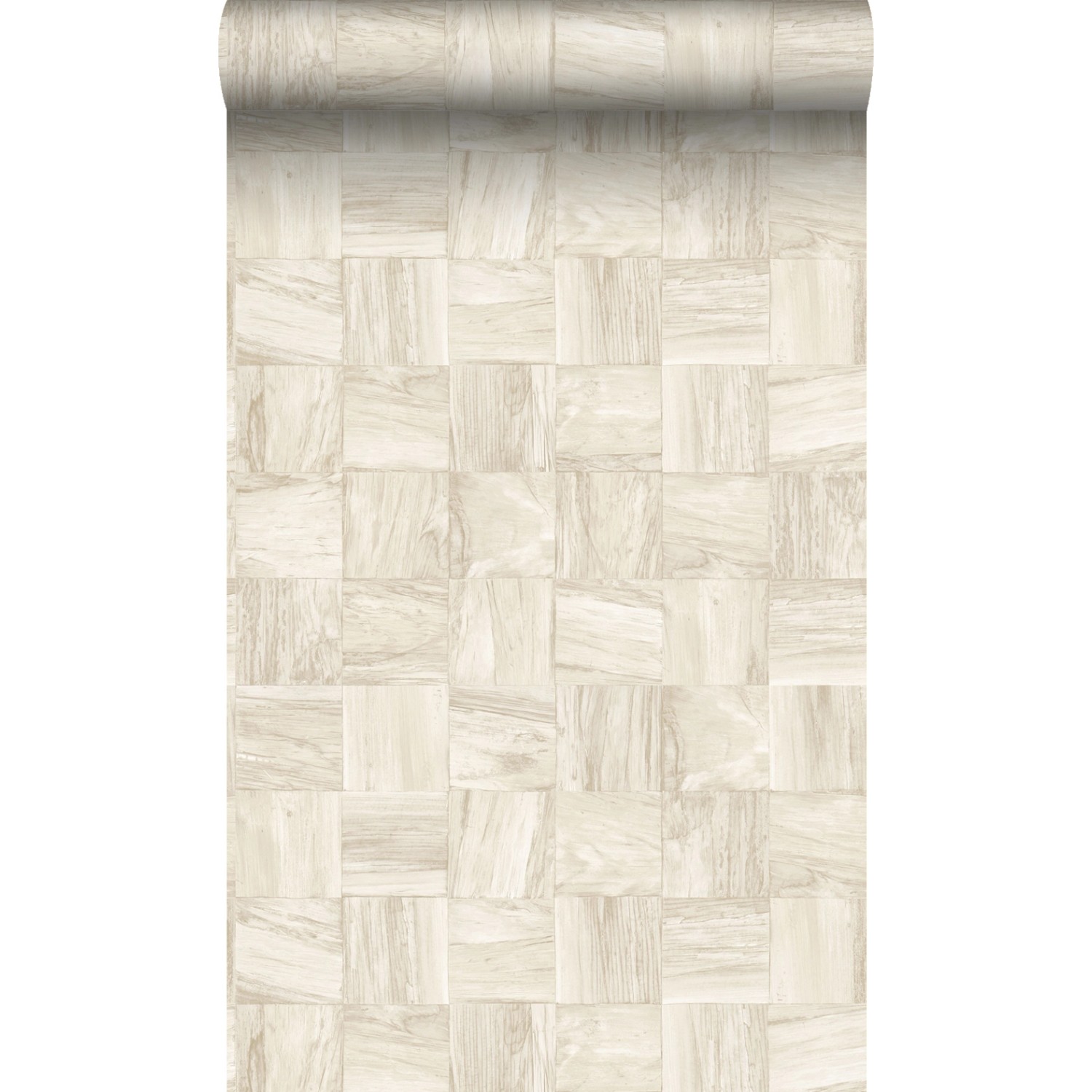 Origin Luxury Wallcoverings Tapete Quadratische Holzstücke Beige 53 Cm X 10 günstig online kaufen