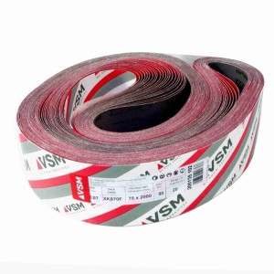 VSM Schleifband 75x2000 mm, Korn 120, gerollt. Zubehör für Bandschleifer, ideal für Metall und Holz.