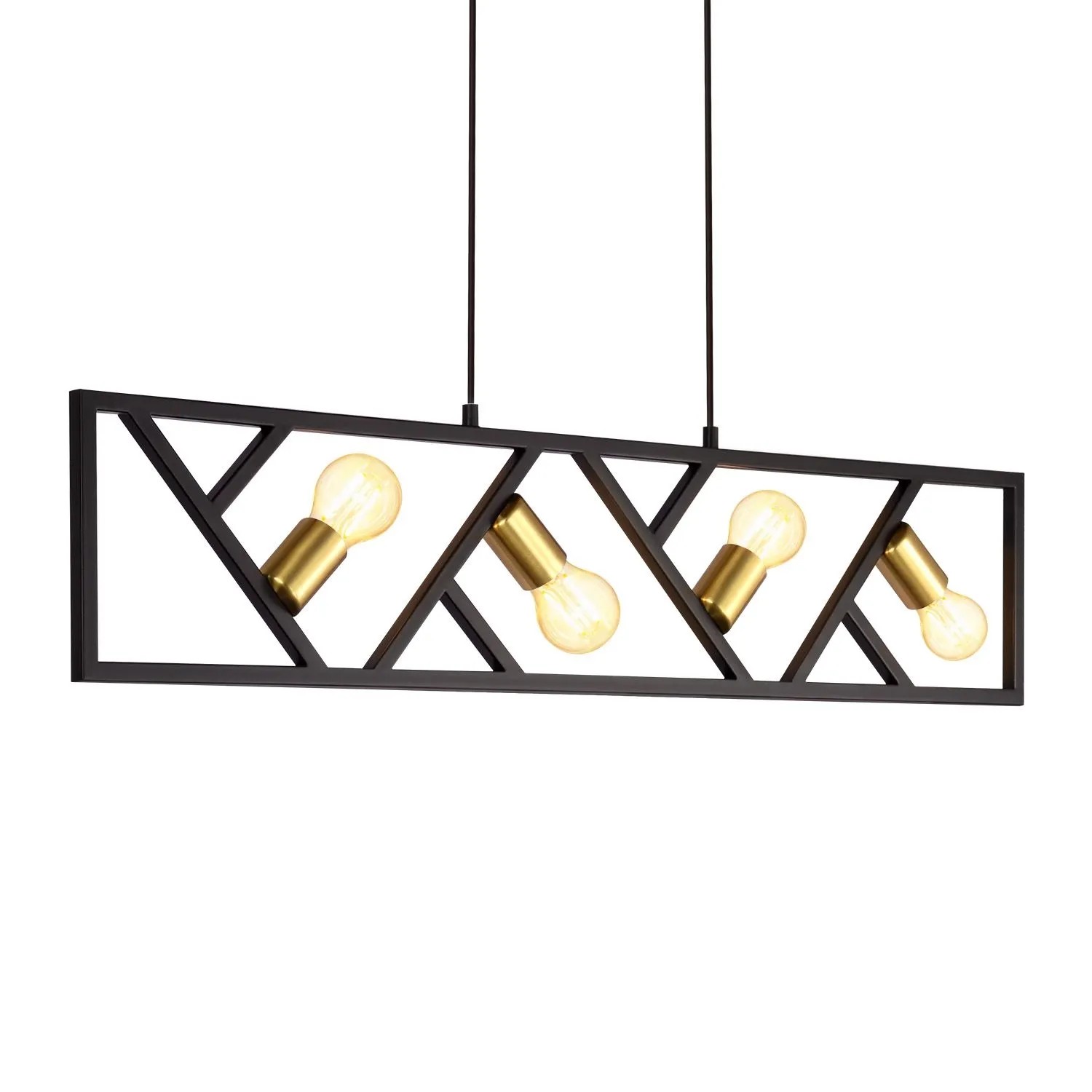 NETTLIFE Pendelleuchte aus Metall L175cm Schwarz