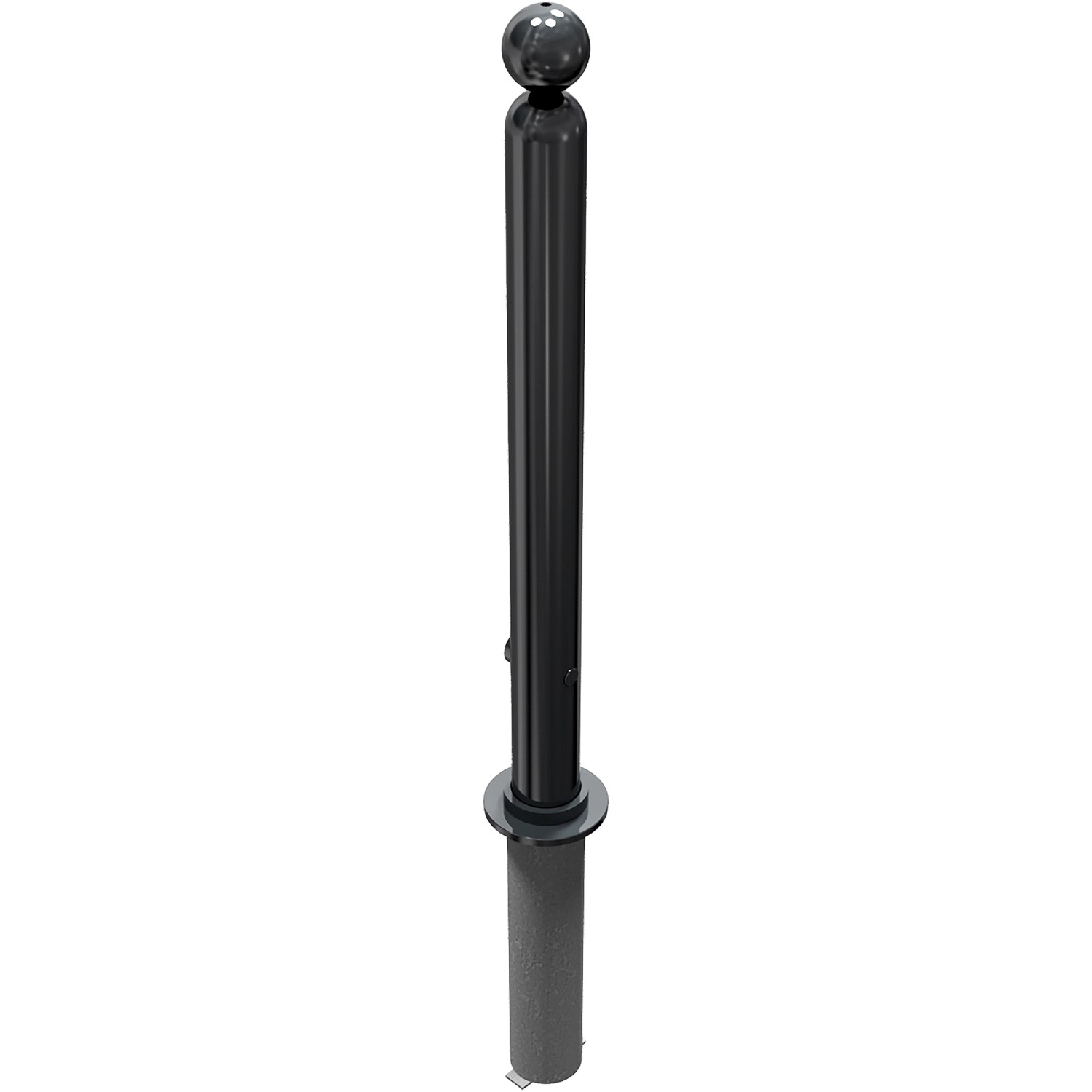 Schake Stilpfosten Ø 76 mm Kugel RoSette Herausnehmbar Dreikant RAL7016